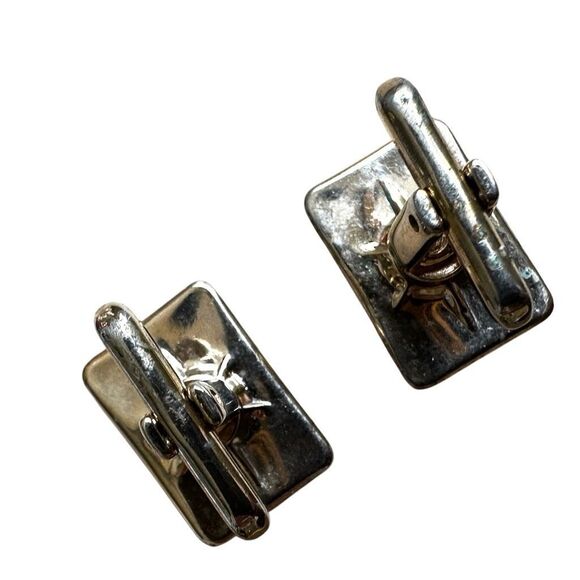 Vintage 1950s Hickok Fly Fishing Cufflinks โ Red Feather in Lucite - Picture 4 of 8